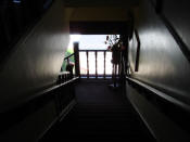 Springville Inn's stairwell leading to the second floor