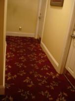 The hallway between rooms 201 and 203